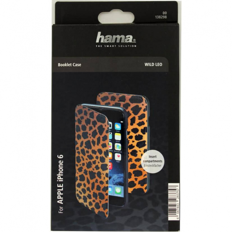 Hama Mobil Wallet DesignLine iPhone 6/6S Leopard Brun