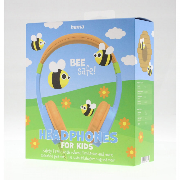 Hama Høretelefoner On-Ear Teens Guard Trådløse 85dB Blå/Orange