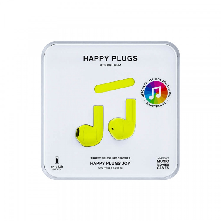 Happy Plugs Joy Hovedtelefoner In-Ear TWS Neon Gul