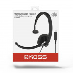 Koss Headset CS295 Mono On-Ear Mic USB Sort