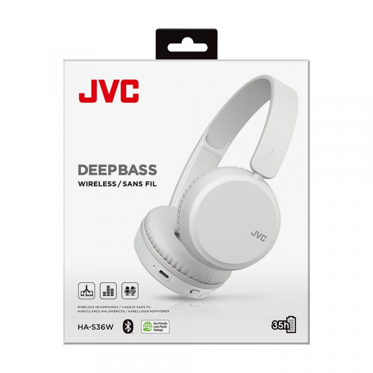 JVC Hovedtelefoner On-Ear BT Hvide HA-S36W-W-U