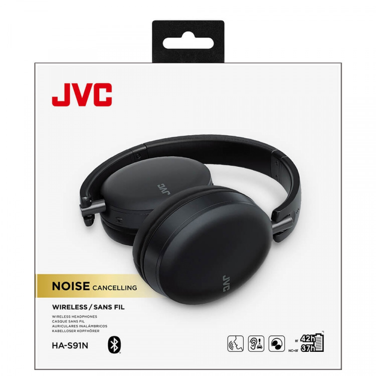 JVC Hovedtelefoner Over-Ear Sorte ANC HA-S91N JVC Hovedtelefoner Over-Ear Sorte ANC HA-S91N