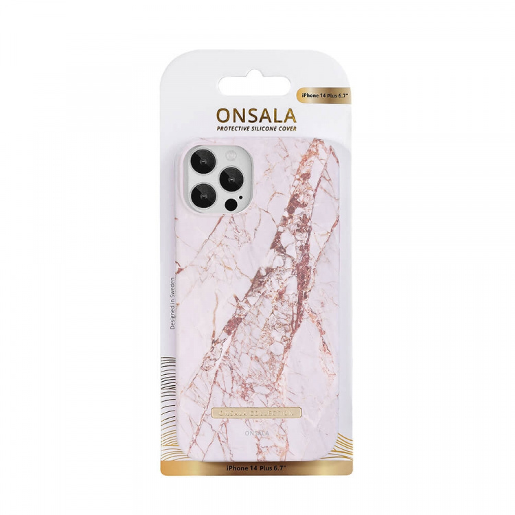 Onsala Mobilcover White Rhino Marble iPhone 14 Plus