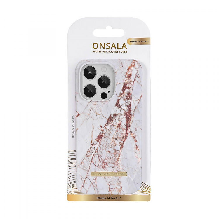 Onsala Mobilcover iPhone 14 Pro White Rhino Marble Onsala Mobilcover iPhone 14 Pro White Rhino Marble