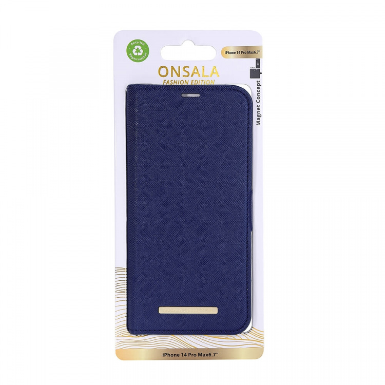Onsala Wallet Eco Navy Blue iPhone 14 Pro Max