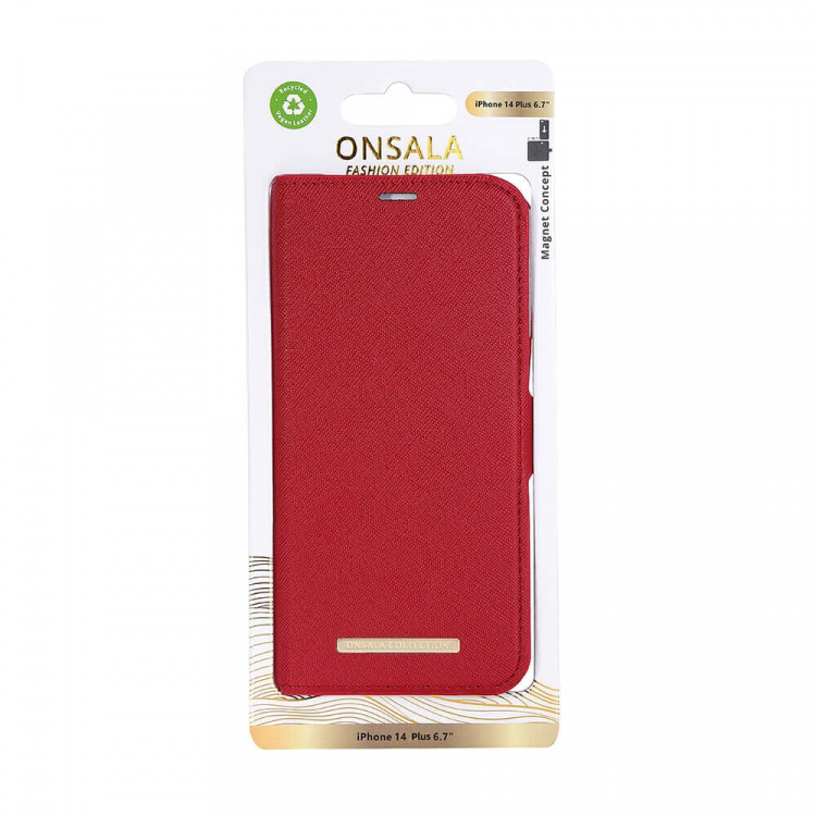 Onsala Wallet Eco Red iPhone 14 Plus Onsala Wallet Eco Red iPhone 14 Plus