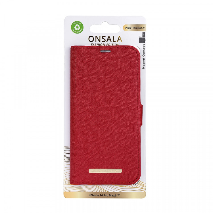 Onsala Wallet Eco Red iPhone 14 Pro Max Onsala Wallet Eco Red iPhone 14 Pro Max
