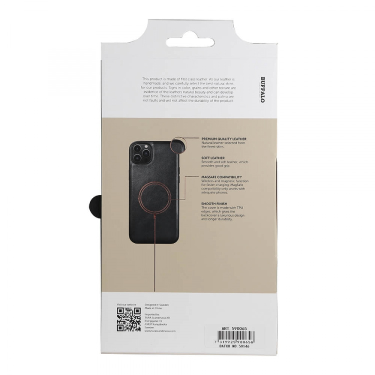 Buffalo Cover Læder MagSeries Sort - iPhone 14 Plus Buffalo Cover Læder MagSeries Sort - iPhone 14 Plus