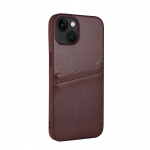 Buffalo Cover PU 2 kort Brun - iPhone 13/14