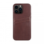 Buffalo Cover PU 2 kort Brun - iPhone 14 Pro Max