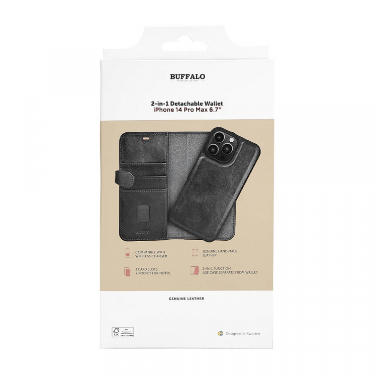 Buffalo Mobilcover iPhone 14 Pro Max Sort Buffalo Mobilcover iPhone 14 Pro Max Sort