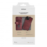 Buffalo 2in1 Wallet Leather 3 card iPhone 13/14/15 Brown