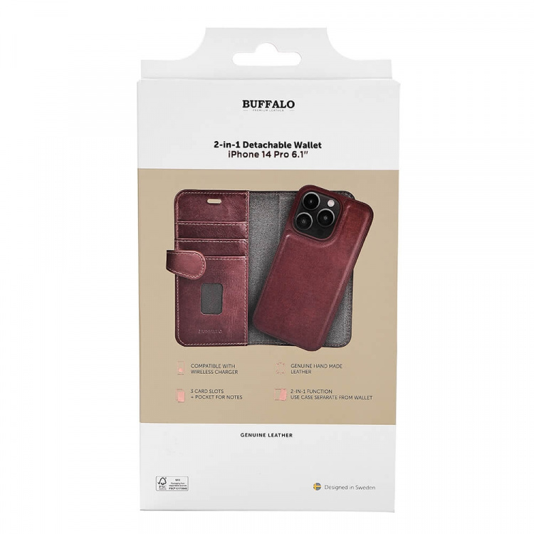 Buffalo Mobilcover iPhone 14 Pro Brun