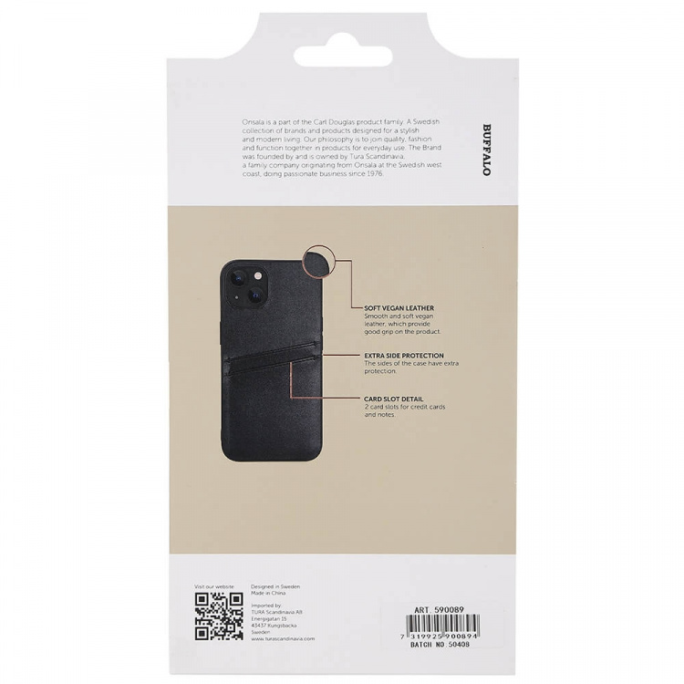 Buffalo Mobilcover PU Sort - iPhone 13