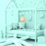 Mobility On Board Væg natlampe Wild Light Panda, flere farver