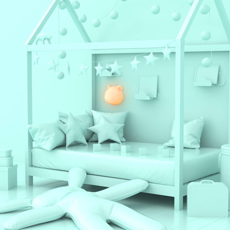 Mobility On Board Væg natlampe Wild Light Panda, flere farver