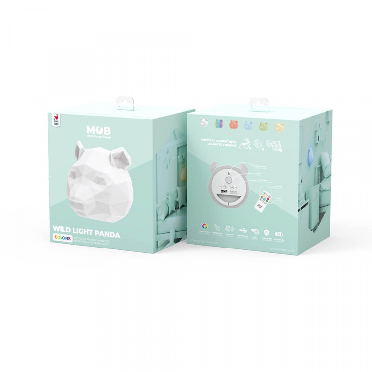 Mobility On Board Væg natlampe Wild Light Panda, flere farver