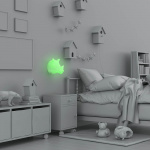 Mobility On Board Væg natlampe Wild Light Rhino, flere farver