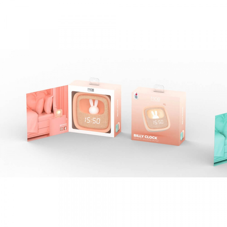 Mobility On Board Vækkeur med lys Billy Lyserød