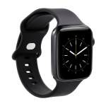 Gear Watcharmbånd Silikone Apple Watch 42/44/45mm Sort