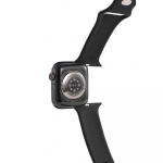 Gear Watcharmbånd Silikone Apple Watch 42/44/45mm Sort
