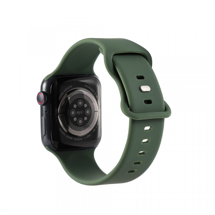 Gear Watcharmbånd Silikone Apple Watch 42/44/45mm Olivengrøn