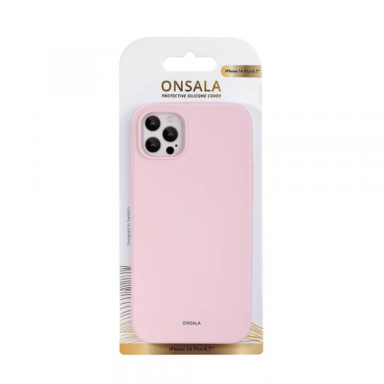 Onsala Mobilcover Silikone Chalk Pink - iPhone 14 Plus