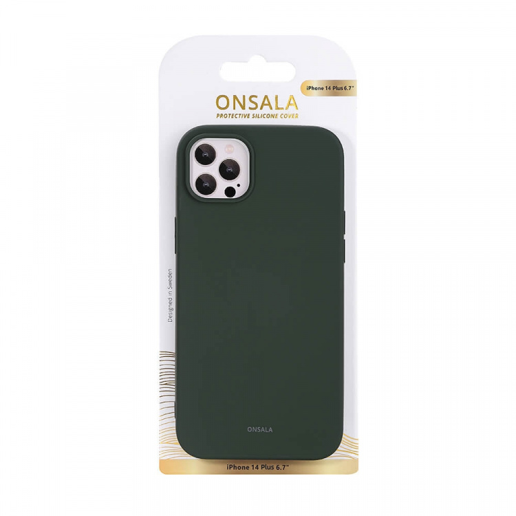 Onsala Mobilcover Silikone Olive Green - iPhone 14 Plus