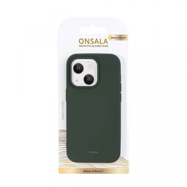 Onsala Mobilcover Silikone Olive Green - iPhone 14 Pro