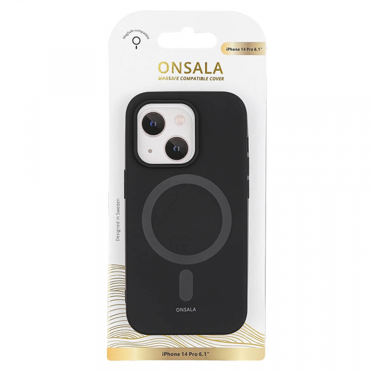 Onsala Mobilcover Silikone MagSeries Black - iPhone 14 Pro