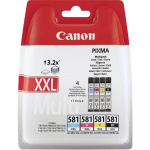 Canon Blæk Multipak 1998C005 CLI-581XXL Sort Cyan Magenta Gul