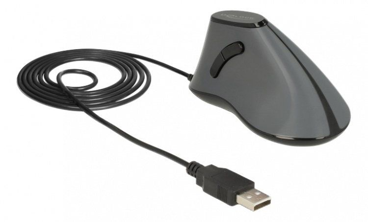 Ergonomisk vertikal optisk mus, 5-knapper, USB