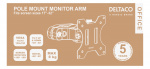 DELTACO Office Pivot pole mount monitor arm, black