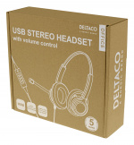 DELTACO Office USB stereo headset, Teams and Webex compatible, volume DELTACO Office USB stereo headset, Teams and Webex compatible, volume