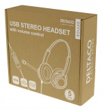 DELTACO Office USB stereo headset, Teams and Webex compatible, volume DELTACO Office USB stereo headset, Teams and Webex compatible, volume