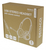 DELTACO Office USB stereo headset, Teams and Webex compatible, volume DELTACO Office USB stereo headset, Teams and Webex compatible, volume