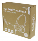 DELTACO Office USB stereo headset, Teams and Webex compatible, volume DELTACO Office USB stereo headset, Teams and Webex compatible, volume