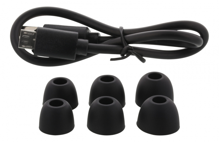 Essentials True Wireless Stereo in-ear, IPX6, dual earbuds, Sort