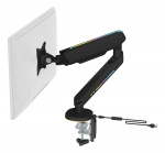 DELTACO GAMING Premium RGB Single monitor arm, remote controller,black