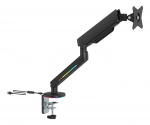 DELTACO GAMING Premium RGB Single monitor arm, remote controller,black