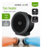 Fan Heater, heating and cooling,2000W, black