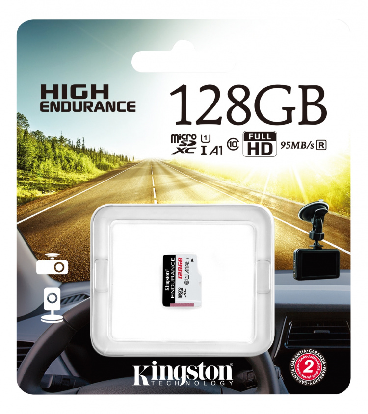 Kingston 128GB microSDXC Endurance 95R/45W C10 A1 UHS-I Card Only Kingston 128GB microSDXC Endurance 95R/45W C10 A1 UHS-I Card Only