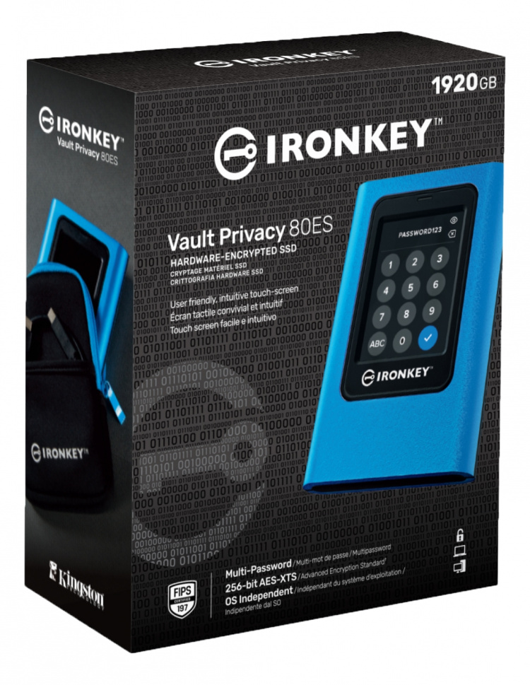 Kingston 1960GB IronKey Vault Privacy 80 XTSAES 256bit Encrypt Ext.SSD