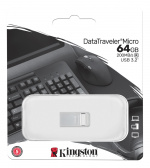 Kingston DataTraveler Micro 64GB USB 3.2 Gen 1 Sølv Kingston DataTraveler Micro 64GB USB 3.2 Gen 1 Sølv