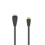 Hama Adapter HDMI Typ C-A Han-Hun Guldbelagt Sort