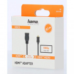 Hama Adapter HDMI Typ D-A Han-Hun Guldbelagt Sort