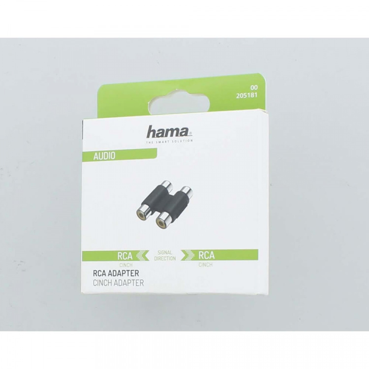 Hama Adapter Audio 2x RCA Sockets to 2x RCA Sockets