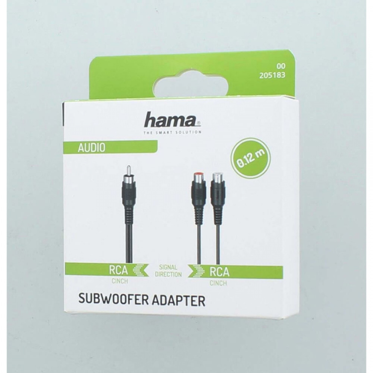 Hama Adapter Audio Subwoofer RCA hanstik til 2x RCA hunstik