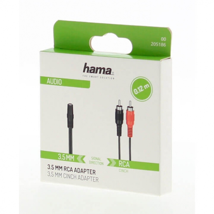 Hama Adapter Lyd 2x RCA til 3.5 Stereo