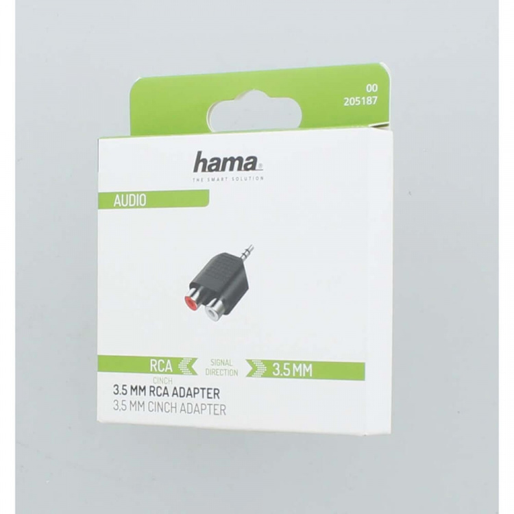Hama Adapter Audio 2x RCA Hunstik til 3.5 Jack
